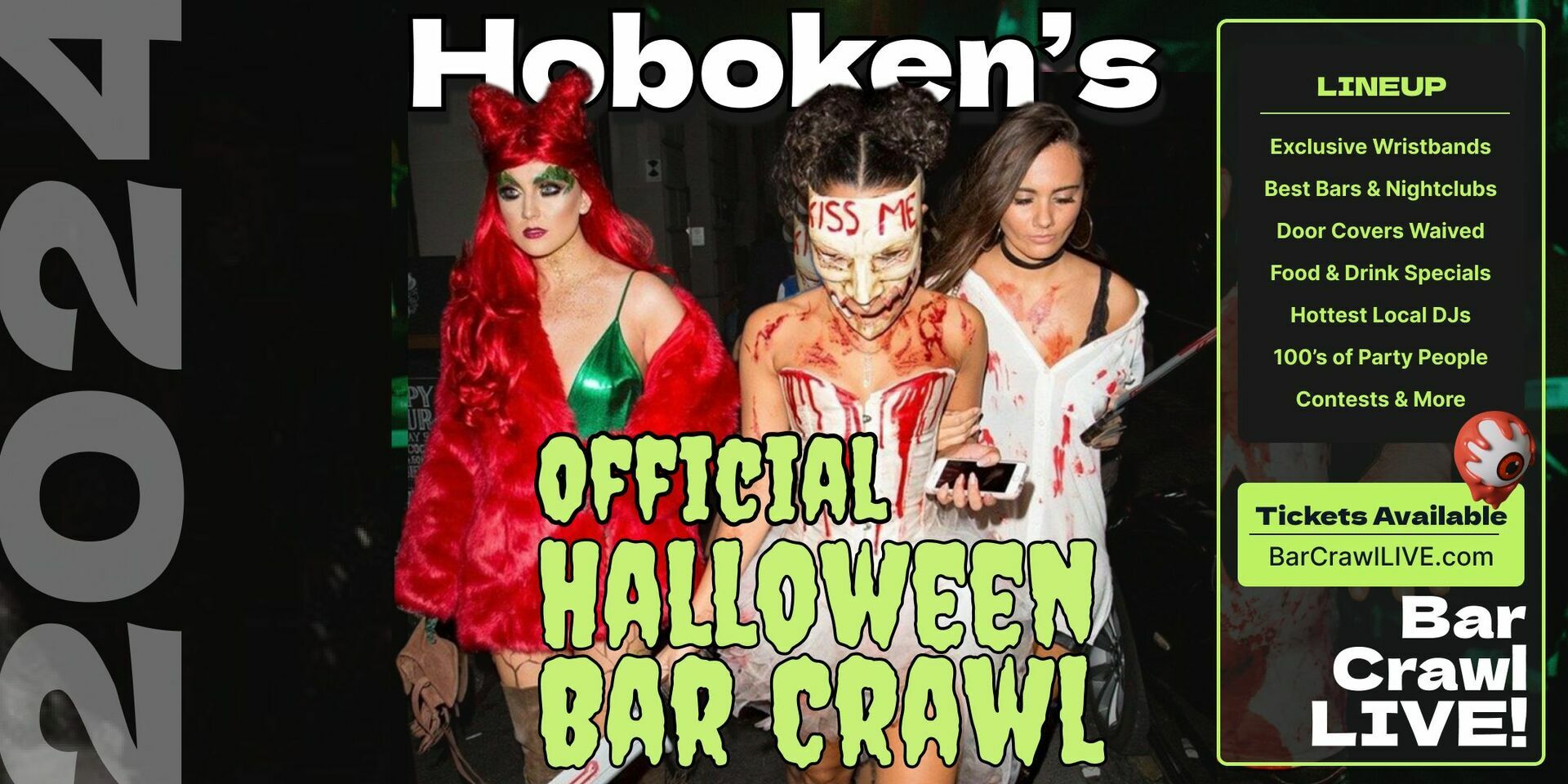 2024 Official Halloween Bar Crawl Hoboken Bar Crawl LIVE 3 Dates